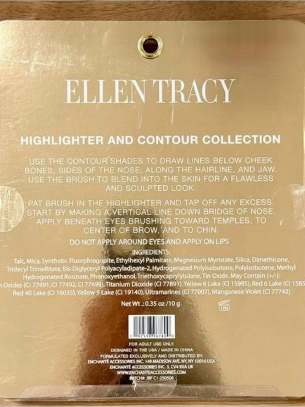 Ellen Tracy Highlighter & Contour Collection - Neutral Brown & Cream Shades
